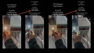 LED vs Halogen HeadLights -- Wattage Consumption