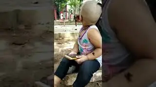 Super Fun 😀😀 | Cute Baby on mobile phone while head tonsure Viral Video