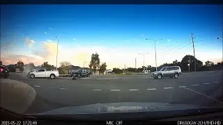White ute  speeds into intersection causing large crash - Hammond Park W.A
