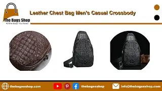 Leather Chest Bag Men's Casual Crossbody #TheBagsShop #MensBags #messengerbags
