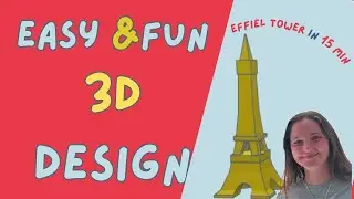 Easy & Fun 3D design: ! 🏗️🗼Build Effiel Tower in 15 min! 🕒