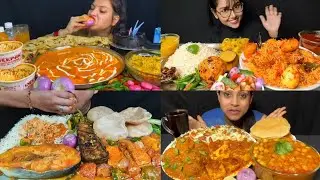 Paneer Butter Masala, Fish Fry🌶Chicken Biryani, Dal Chaval, Bharta, Chole Puri, Cake