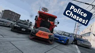 POLICE CHASES With FASTER And Faster Cars!!?! (BeamNG Drive MODS)