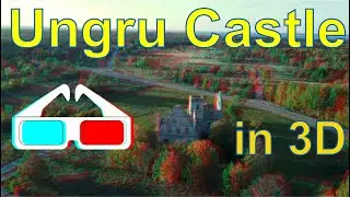 Ruins of Ungru Castle in Haapsalu, Estonia in red-cyan anaglyph iXYt 3D video