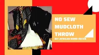 No Sew Mudcloth Throw