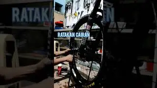 cara pasang ban tubles sepeda mtb