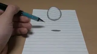 【トリックアート】超簡単！ノートの上に謎のボールが浮いている  3D Trick Art