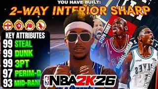 99 DUNK + 99 3PT + 99 STEAL SHARP SLASHER BUILD IS THE BEST POINT GUARD BUILD IN NBA 2K26!!