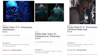 FUNKO POP IT CHAPTER 2 series 2 coming 2020 ( pop town/ Pennywise no make up)