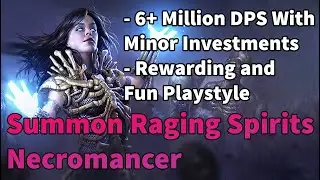 SUMMON RAGING SPIRITS NECROMANCER - Build Showcase and Guide - Path of Exile 3.11 Harvest