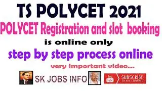 TS polycet Slot Booking For Counseling 2021 Step By Step Online Process I Pay Payment Online