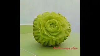 نحت وردة على البطيخ  .   How to make Flower Melon