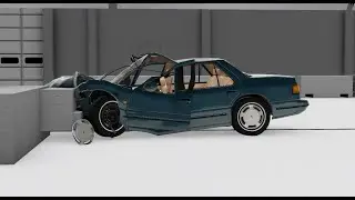1990-1995 Bruckell LeGran Proxima moderate overlap BeamNG.drive crash test
