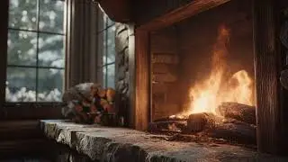 Cozy Fireplace & Relaxing Jazz Music - Warm Fire Sounds for Sleep, Study & Stress Relief [4 Hours]