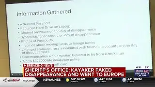 Missing kayaker faked disappearance, Green Lake County Sheriff says