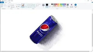 How to draw a Pepsi can in Ms Paint | beginners | Speed drawing | Computer painting | 3d art