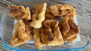 Krebli russische Rollkuchen , Кребль , Ausgebackene Teigteilchen