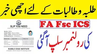 12th class roll number slip 2020 - 2nd year class roll number slip 2020  Promote Students Slip
