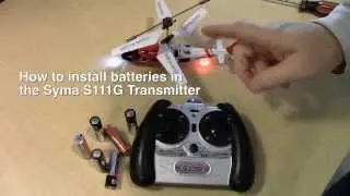 Syma S111G RC Helicopter Remote Transmitter Battery Installation