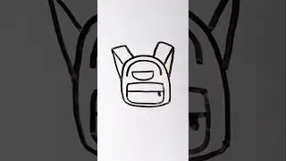 How to draw a School Bag 😱 ছবি আঁকা #shorts