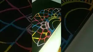 mandala art on magic colourful drawing book ✨🤗||Scratch note drawing||Minnu's vision