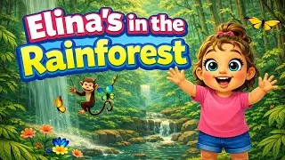 Elina&rsquo;s Fun Day in the Forest! 🌳 Butterflies, Monkeys & Crocodile! 🦋🐒 | Kids Learning Adventure