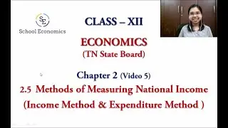 Class 12 (TN State Board) Economics Chap-2 Methods of Measuring NI (Income & Expenditure Method)