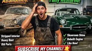 ASMR Car Restoration | Abandoned 1961 Jaguar E-Type Rebuild to Brand New (No Talking)