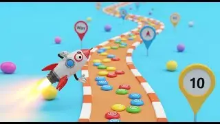 Rocket Racer's Candy Cloud Cruise | Nursery Rhyme for Toddlers & Fun Animated Kids Sing Along 🚀🍬