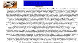 Types of Media : Print Media📰🗞️