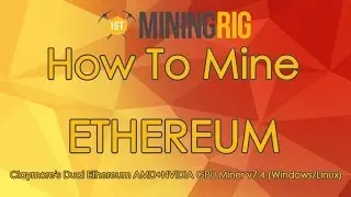 How to Mine Ethereum Only With Claymore's Dual Miner