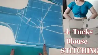 ✅34 Size 4 Tucks Blouse Design Full Detail Video✨👍/Latest 4 Tucks Blouse Design 🎊💫