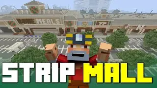 Minecraft Xbox One: Los Dangeles Strip Mall Tour! (Supermarket, Restaurants, & More!)