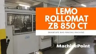 LEMO ROLLOmat ZB 850 CT Drawtape bag making machine in production - MachinePoint