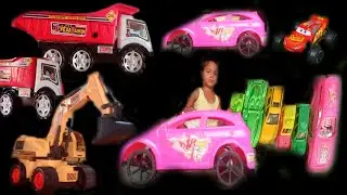 videos for kids | Toy cars show| Yellow Plastic Vehicles