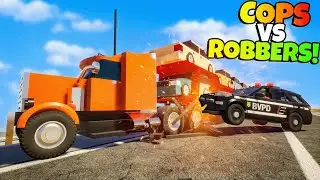 The POLICE Tried to ARREST ME  in Brick Rigs Cops and Robbers Gameplay?!