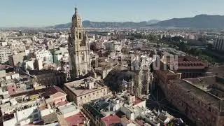 Spain 🇪🇸 Murcia, Cathedral [4K] Drone Stock Footage 3