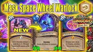 NEW Bat Mask Starship Wheel of DEATH Warlock Deck At The Lost City of Un'Goro Mini-Set | Hearthstone