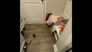 Quick mud room clean & shoe organization #newchannel #increasesubscribers
