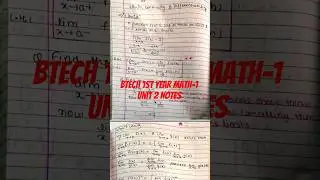 BTech 1st year Math-1 unit 1 notes #btech #engineering #mathematics #aktu