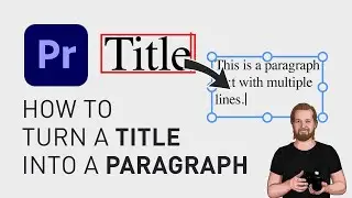 How to make paragraph text in Adobe Premiere Pro