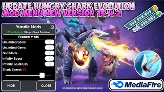 UPDATE HUNGRY SHARK EVOLUTION MOD MENU NEW VERSION 13.4.2 MEDIAFIRE NO PASSWORD