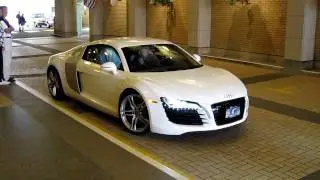 White Audi R8 at 5 Star Hotel