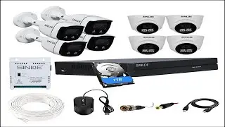 #CCTV #Sinloe FHD 8 Channel DVR with Night Color Vision 4 Dome 4 Bullet + 1TB | REVIEW