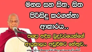 මනස සහ සිත, සිත පිරිසිදු කරගන්නා ආකාරය..පඥා අදික බුදුවරයෙක්ගේ ආයුකාලය අඩුවීමට හේතුව..