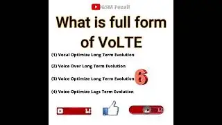 What is full form of VoLTE in Mobile || VoLTE ka full form kya hai Mobile Software 2022 | GSM Fuzail