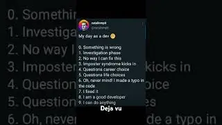 deja vu, everyday story #dev #engineer