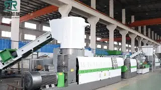 RCSJ130 Two Stage Plastic PE PP Film Compactor Granulating Line