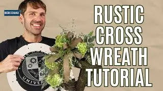 Rustic Cross Wreath Tutorial in LESS THAN 1 HOUR!  | DecoExchange Live Replay