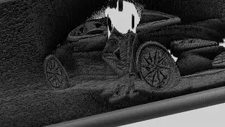 Nonsense effect with geometry nodes and halftones,  drop effect and disintegration -  3D Animation